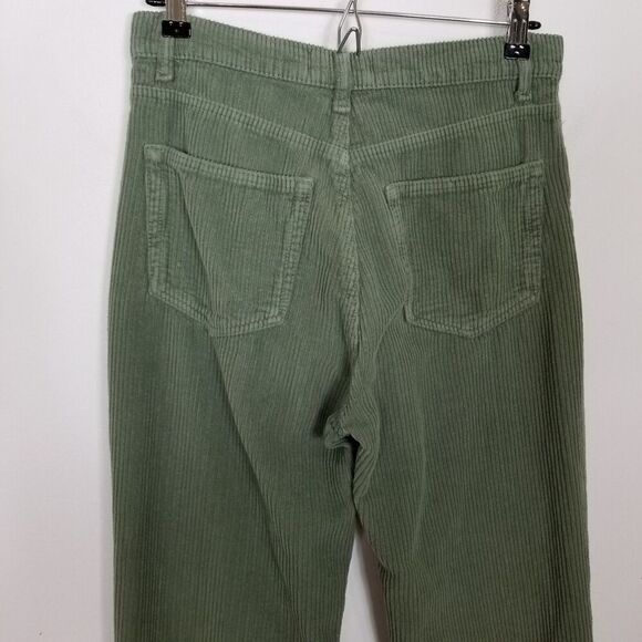 Reformation Women Cynthia Button Fly High Rise Straight Moss Corduroy Pants  27 - Picture 5 of 7